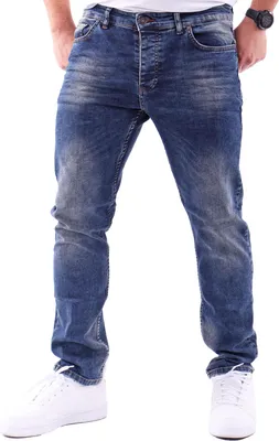 Produktbild von Reslad Jeans-Herren Slim Fit Basic Style Stretch-Denim Jeans-Hose RS-2063 Blau W36 / L32