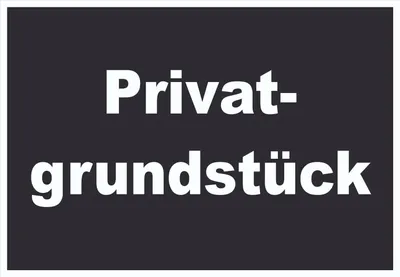 Produktbild von Privatgrundstück Schild weiß-schwarz A5 (148x210mm)