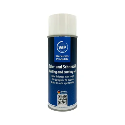 A can of drilling and cutting oil on a white background.