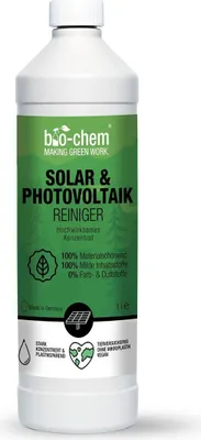 Produktbild von bio-chem Solar- und PV Photovoltaik-Reiniger - 1000 ml Konzentrat - bis zu 1:20 verdünnbar - Tiefenwirksam und materialschonend - DE