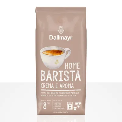 Produktbild von Dallmayr Home Barista Crema e Aroma, 1 kg, Cappuccino, Espresso, Latte Macchiato, Ristretto, 8/10, 1 Stück(e)