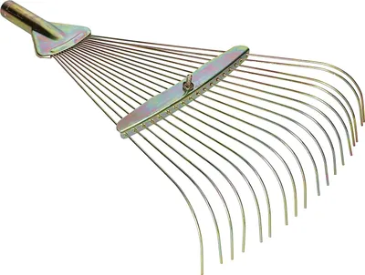 Immagine prodotto di KOTARBAU® Rastrello per foglie zincato Larghezza regolabile 210-470 mm 18 denti