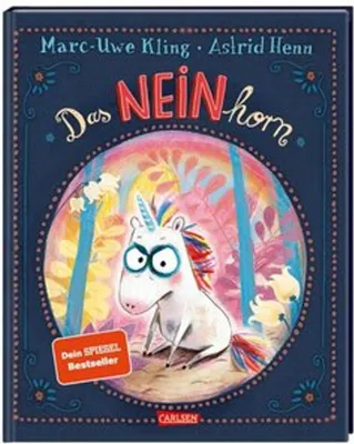 A book cover featuring an illustration of a unicorn.