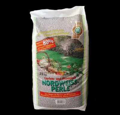 Produktbild von Rasen- und Gartenkalk Nordweiss-Perle mineralischer Bodenhilfsstoff gekörnt 25 kg
