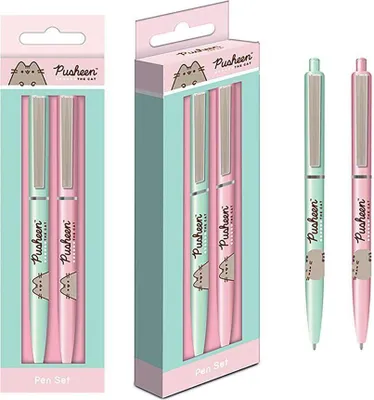 Produktbild von Pusheen - Kugelschreiber-Set, Botanisch Set 2er-Pack PM4356 (Einheitsgröße) (Pink/Grün/Braun)