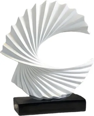 Produktbild von Wit Abstract Kunstbeleuchtung für Wohnzimmer, Appartement, Schlafzimmer, Bücherregal, Büro, Skulptur, Hars, 28 cm