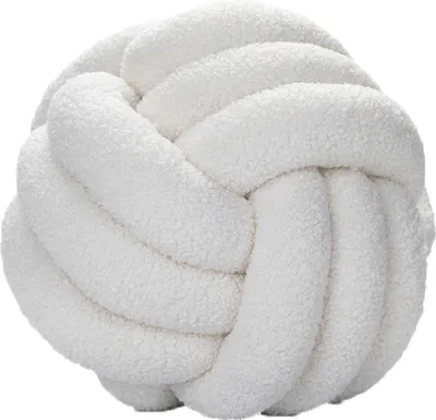 Produktbild von Kissen, manuell, geflochtener Knoten, runde Kugelform, Sherpa, elastisch, Schlafbegleiter, Sofa, Couch, Dekoration, Überwurfkissen, Fotografie-Kissen