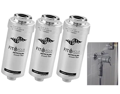 Produktbild von 3 x Duschfilter FitAqua Antiscaling Wasserfilter für Dusche gegen Chlor und Kalk