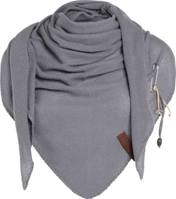 Produktbild von Knit Factory Lola Dreieckstuch - Dark Grey - 190x85 cm