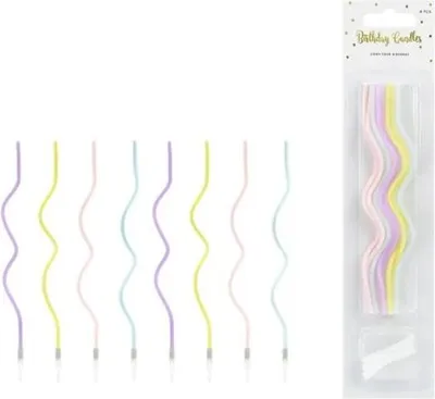 Obrázek produktu pro PartyDeco SCS-10-000, Svíčky, Purpurová, Modrá, Zelená, Růžová, Žlutá, 8 kusů