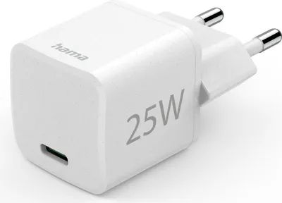 Produktbild von Hama Schnellladegerät "Eco", USB-C, PD, 25 W, Weiß