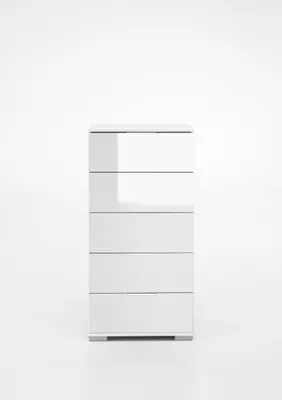 Obrázek produktu pro Hochkommode >Easy Plus< (BxHxT: 49x102x41 cm) in weiß - 49x102x41cm (BxHxT)