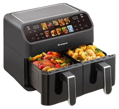 Obrázok produktu pre Fritéza na horúci vzduch, dva koše, 10 programov varenia, rúra, EÚ