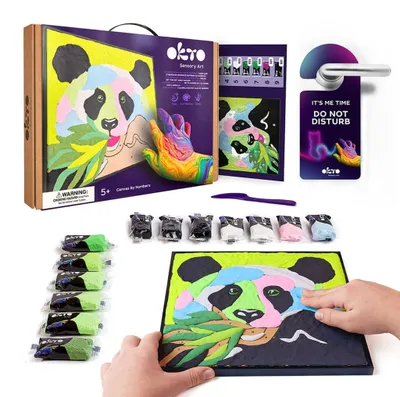 Produktbild von Künstler-Set: 3D-Panda, Bild aus Modelliermasse, Malen. OKTO 20000