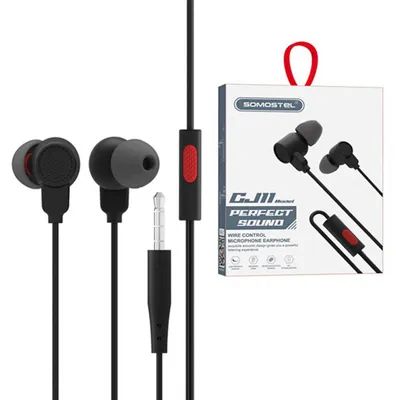 Produktbild von Somostel In-Ear Kopfhörer Schwarz mit Fernbedienung