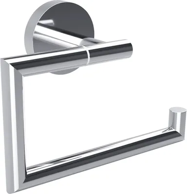 Produktbild von BOMEGA Papierrollenhalter ohne Deckel Messing Chrom poliert 150x105x67 mm für Bad & WC >> zum Bohren oder Kleben