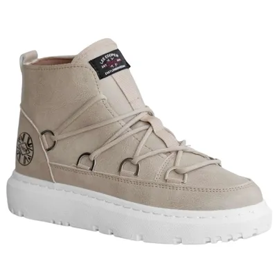 Produktbild von Lee Cooper Damen Winterschuhe Schlicht Stiefeletten Warmfutter Beige Gr.39