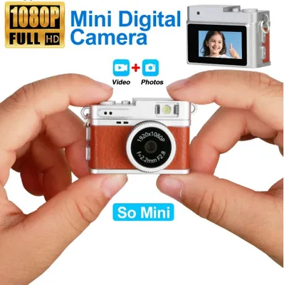 Produktbild von Mini-Kamera mit LED-Blitzlicht Retro-Digitalkamera mit Lautsprechern Tragbare kleine Kamera für Reisen Kinder Studenten