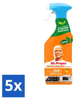 Produktbild von 5 x Mr. Proper Küchenentfetter Spray - Mandarine - 500 ml - Vorteilspackung - 5 Stücke
