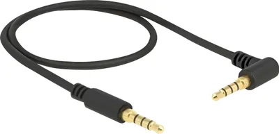 Produktbild von DeLOCK 85607, 3.5mm, Männlich, 3.5mm, Männlich, 0,5 m, Schwarz