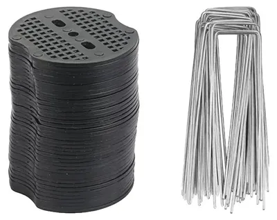 Obrázek produktu pro Kolíky do země, tvar písmene U, odolná nerezová ocel, 80 kusů