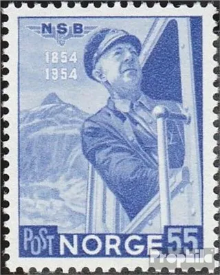 Produktbild von Briefmarken Norwegen 1954 Mi 386 gestempelt Norwegische Eisenbahn