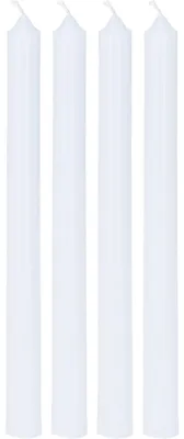 Produktbild von Weiße Stabkerzen im 4er-Set, tropffrei, rauchfrei, 2,1 x 2,1 x 25 cm