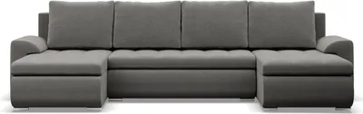 Produktbild von U-Sofa mit Schlaffunktion Foresta, 2 Chaiselongues, Hellgrau