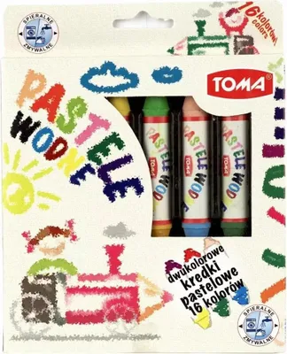 Obrázok produktu pre Kredzio vodové pastelky 16 farieb TOMA
