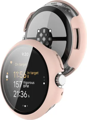 Produktbild von Schutzhülle mit Glas für Google Pixel Watch 3 41mm, Bizon Case Watch Adamo, Rosa