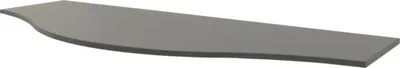 Produktbild von Baden Haus Waschtischplatte 138 cm x 51 cm x 1,6 cm Anthrazit Uni MDF Matt Ohne Ausschnitt art.63732046 Vague