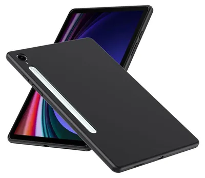 Produktbild von Conie Tablet Silikon Cover für Samsung Galaxy Tab S9 TPU Case Schutz Hülle Tasche in Schwarz matt