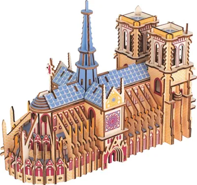 Immagine prodotto di Woodcraft Puzzle 3D in legno della Cattedrale di Notre-Dame