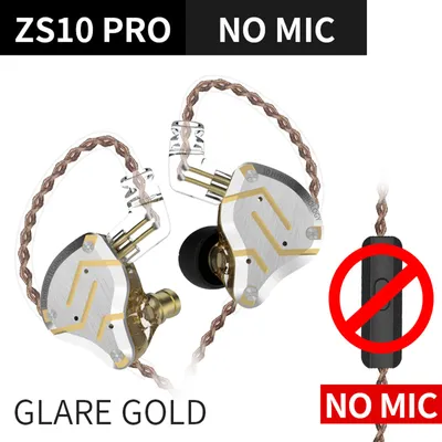 Zdjęcie produktu dla KZ ZS10 Pro 3,5 mm przewodowe słuchawki douszne 1DD + 4BA hybrydowe słuchawki muzyczne hi-fi sportowy zestaw słuchawkowy 2-pinowy odłączany kabel