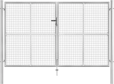 Immagine prodotto di Cancello da giardino in acciaio zincato 306 x 200 cm Argento