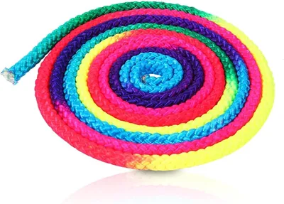 Produktbild von Gymnastikseil, Nylon, 2,8 m, Regenboogfarben, für das Training
