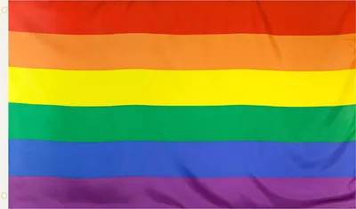 Produktbild von Regenbogen Fahne/Flagge LGBT Hissfahne mit Metallösen zum Aufhängen 90*150cm