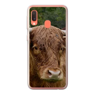 Produktbild von MuchoWow® Handyhülle Schutzhülle Hülle für Samsung Galaxy A20e Schottische Highlander - Tiere - Gras Silikon Softcase Handy Hülle - Abdeckung