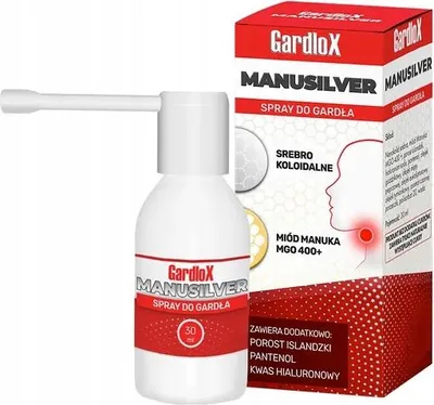 Zdjęcie produktu dla Gardlox Manusilver Spray do gardła, 30 ml