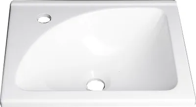 Produktbild von Aqualine Möbel-Waschbecken, Marmor, 40x32cm, Weiß