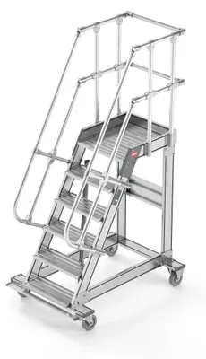 Produktbild von Hailo fahrbare Plattformtreppe Neigung 60° Stufenbreite 800mm 8 Stufen
