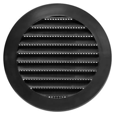 Produktbild von Europlast VR100M rundes Lüftungsgitter Ø 100 mm, Insektenschutz, schwarz