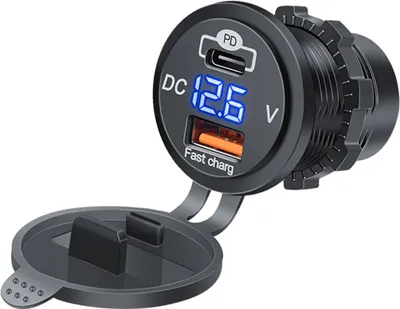 Produktbild von INF Schnelles Autoladegerät mit Voltmeter