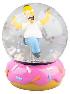 Productafbeelding van Simpsons sneeuwbol met Homer Simpson en een donut, 10 cm