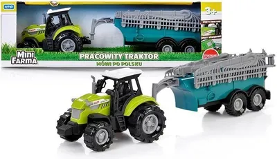 Image de Mini-tracteur agricole avec remorque