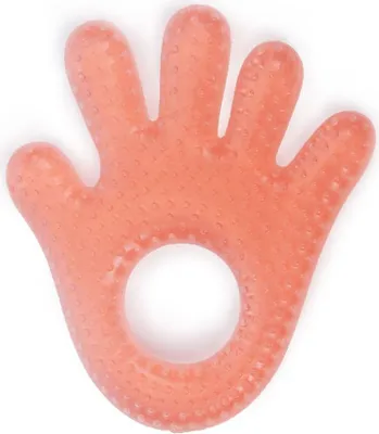 Produktbild von Beißring Hand T1204 rot, Kühlbeißring als Zahnungshilfe, lindert und massiert