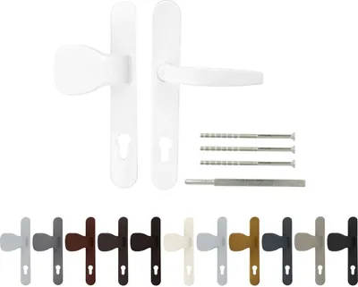 Produktbild von Premium Drückergarnitur Victory DHS 92mm - Oval - Griff-Knauf, Farbe:Schwarz RAL 9005, Schildbreite:36mm