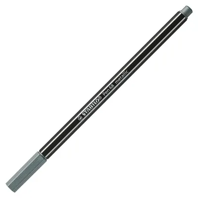 Image de Feutre métallisé Premium - STABILO Pen 68 metallic - stylo simple - argenté