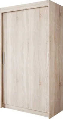 Produktbild von Easy4You L1 120 cm Sonoma Schiebetüren Kleiderschrank 120x216x60 cm Schlafzimmermöbel, Aufbewahrung - Mehrzweckschrank - Farbe: Sonoma