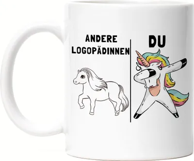 Produktbild von Andere Logopädinnen Du Tasse Pferd Einhorn Humor Lustig Unicorn Geschenk Apotheke
